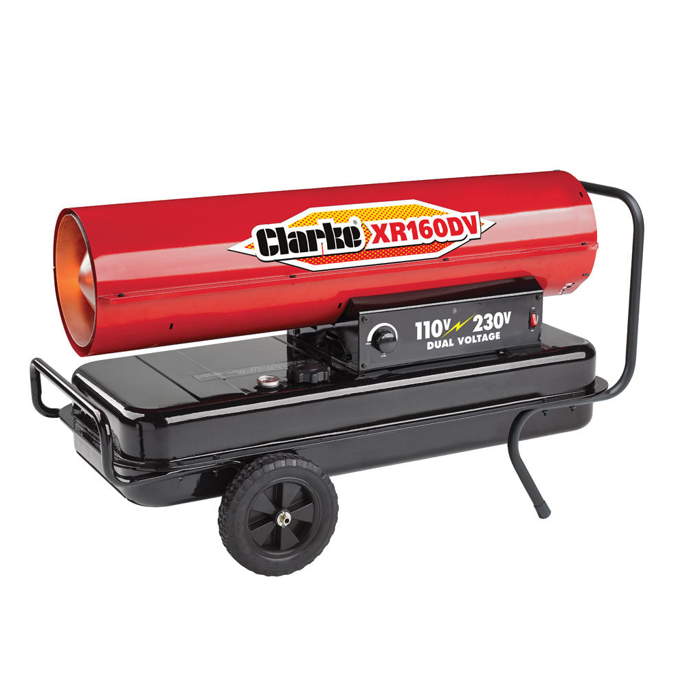 Clarke XR160DV 46.9kW Diesel Dual Voltage Industrial Space Heater (110V/230V) from Bright Air