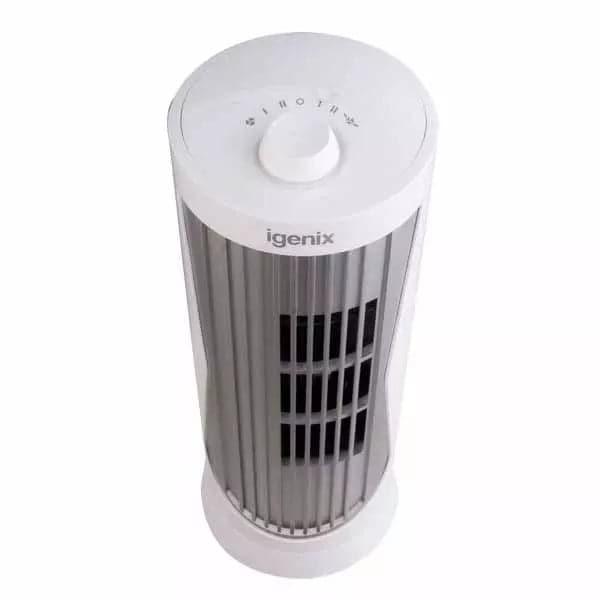 2 INCH MINI TOWER FAN WHITE AND SILVER