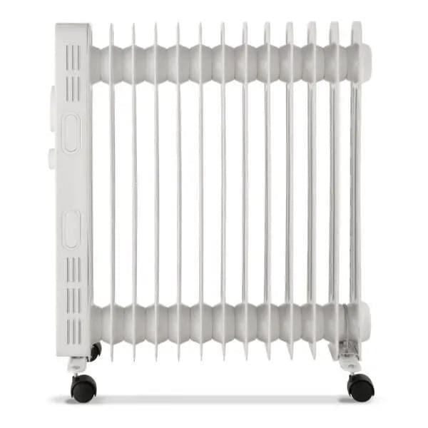 Side view of Manual Oil Filled Radiator in White