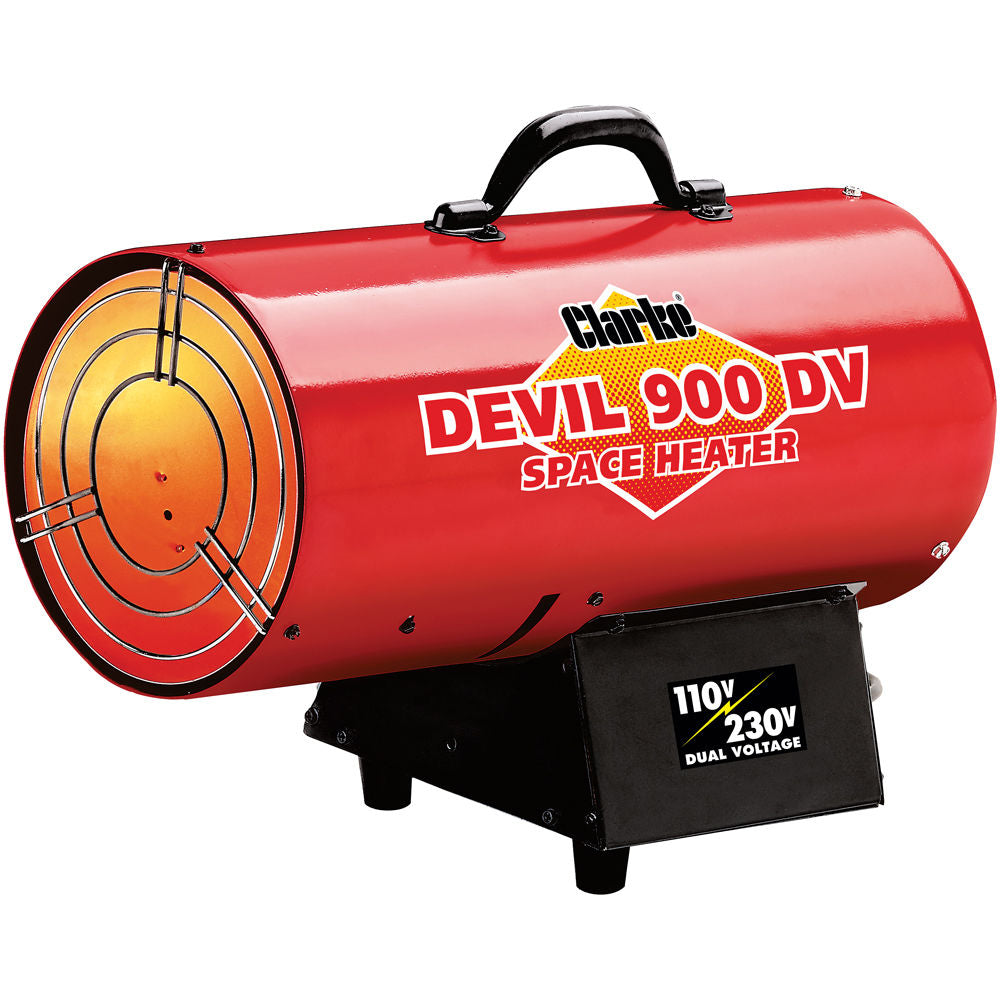 Clarke DEVIL 900DV 24.9kW Dual Voltage Propane Gas Space Heater (110V/230V) from Bright Air