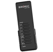 Bromic 42 CHANEL MASTER REMOTE FOR USE WITH DIMMER SWITCHES at angle from Bright Air shown in holder