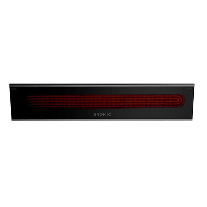 Bromic PLATINUM SMART-HEAT ELECTRIC 3400W BLACK showing heater element in red from Bright Air