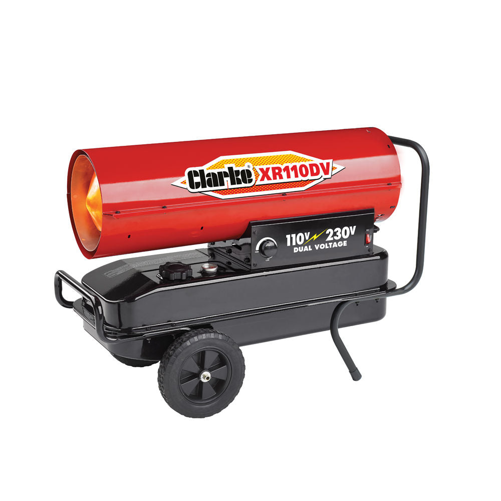 Clarke XR110DV 29.3kW Diesel Dual Voltage Industrial Space Heater (110V/230V) from Bright Air