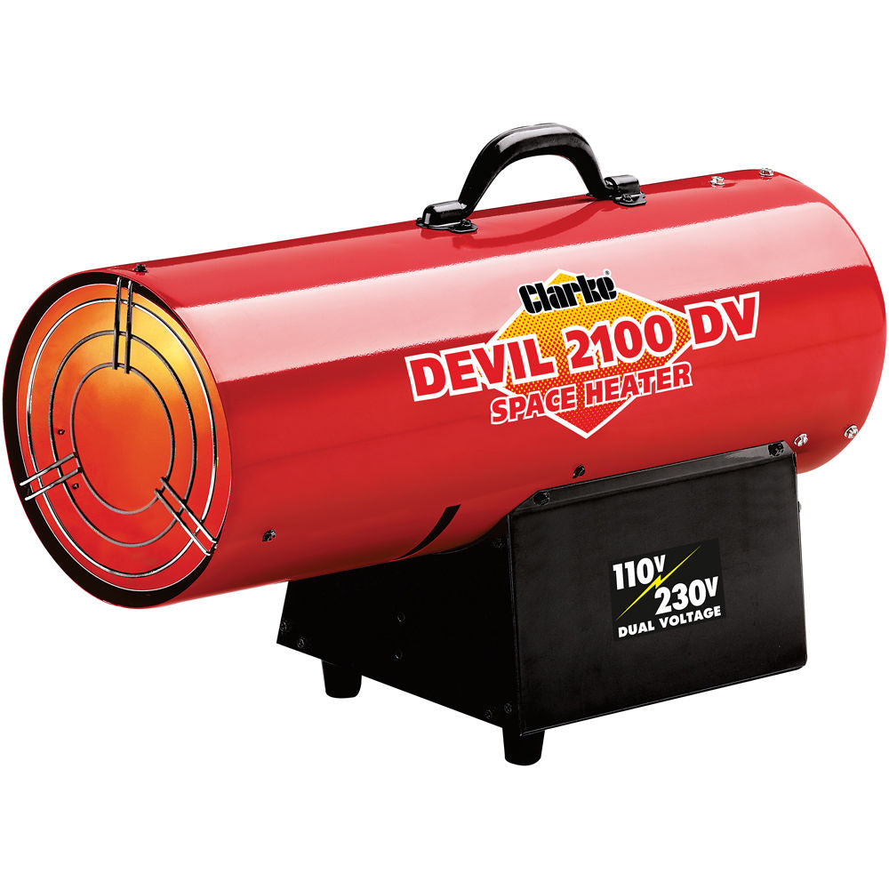 Clarke DEVIL2100DV 50kW Dual Voltage Propane Gas Fired Space Heater (110V/230V) from Bright Air