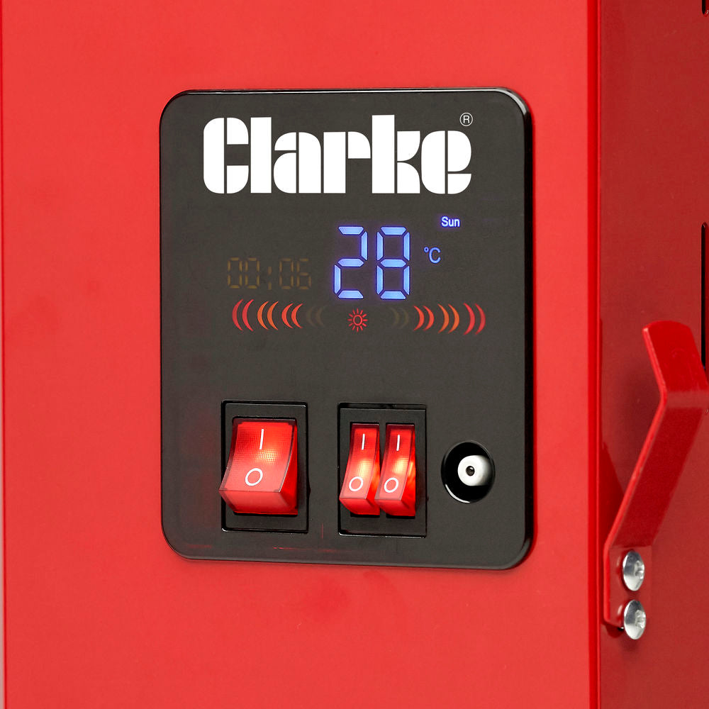 Clarke Devil 350B Ceramic Heater (110V) showing controls from Bright Air