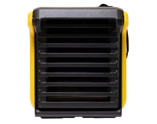 Ecor Pro EPD100LGR 43L Low Grain Refrigerant Dehumidifier with Water Pump showing end angle in black from Bright Air