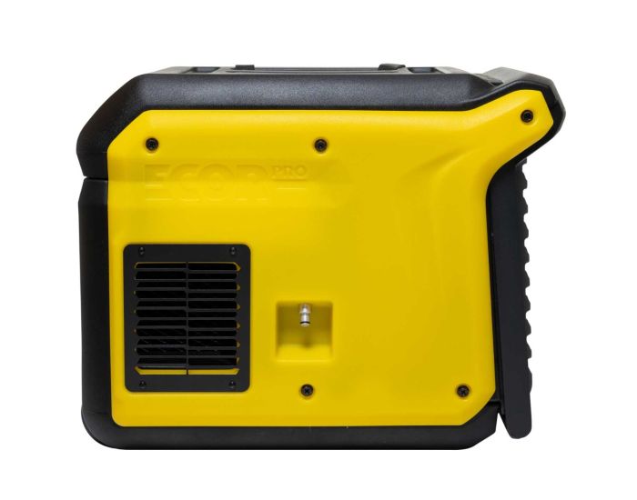 Ecor Pro EPD170LGR 80L Low Grain Refrigerant Dehumidifier with Water Pump showing side angle of unit from Bright Air
