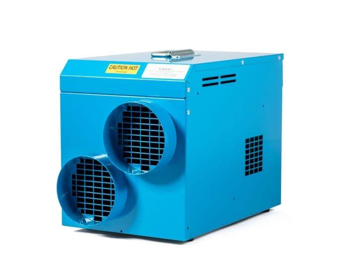 Broughton FF13 Blue Giant 400v 13kw Industrial Fan Heater - Includes Spigot for Ducting rear view from Bright Air
