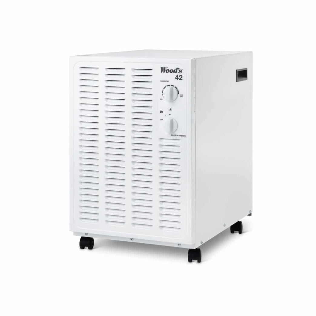 Woods SW-22FW Dehumidifier front view in white from Bright Air