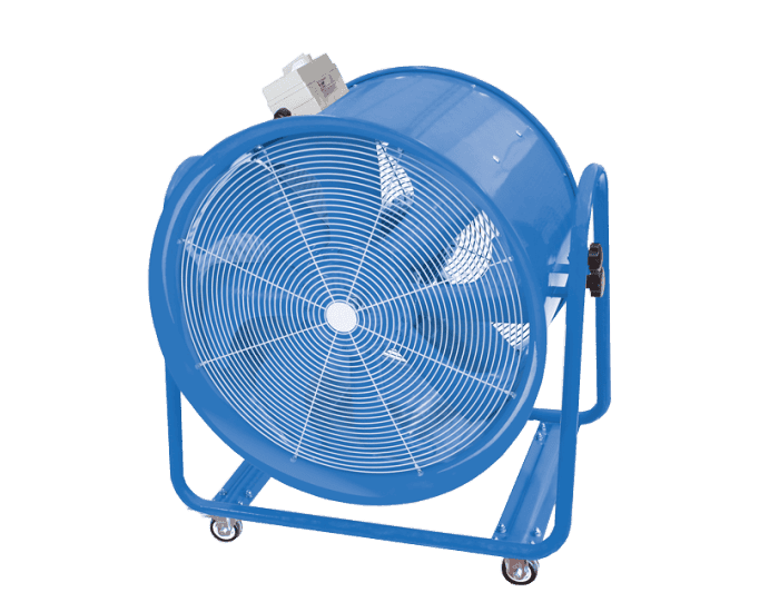 Broughton MB2000 230v Industrial Fan showing fan full on from Bright Air