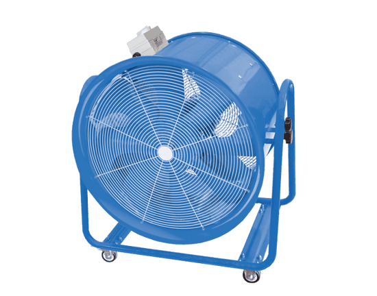 Broughton MB2000 110v Industrial Fan from Bright Air showing fan in full view 