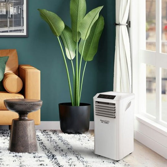 MeacoCool MC Series 10000 CH BTU Portable Air Conditioner in living room application from Bright Air