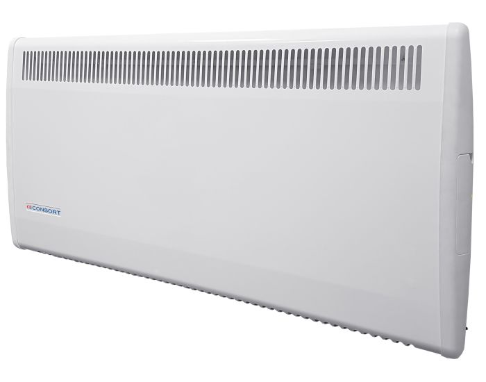 PLE050 Panel Convector Heater with Electronic 7 Day Timer from Bright Air showing front of unit full on from Bright Air