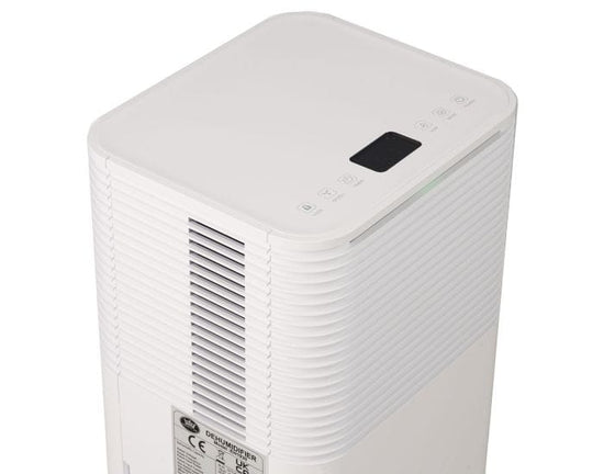 Prem-I-Air 10L Compact Compressor Dehumidifier - EH1930 showing aerial view of controls at the top from Bright Air