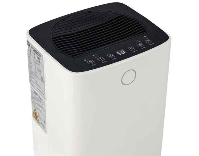 Prem-I-Air 10L Compact Compressor Dehumidifier - EH1932 from Bright Air showing top detail and controls