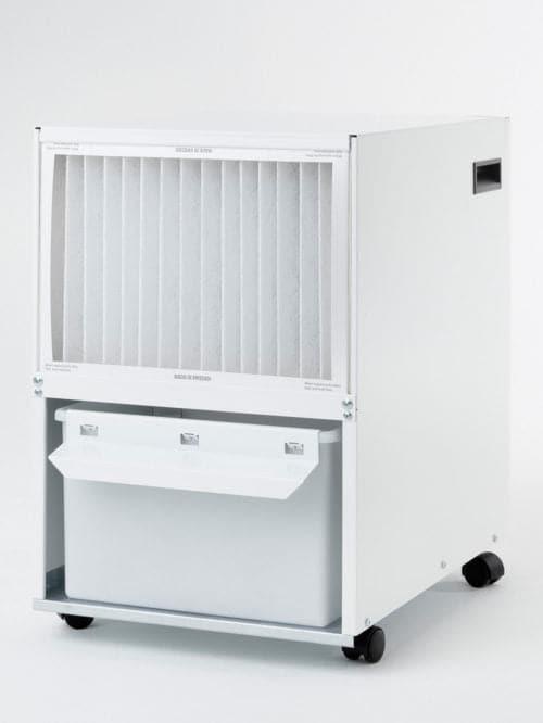 Woods SW-38FW Dehumidifier showing rear view with tank in white from Bright Air