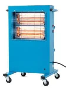 Broughton RG308 1.6kW - 2.8kW Quartz Infrared Heaters 110 or 240v showing front view of heater elements and unit from Bright Air